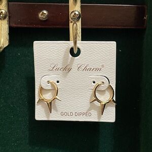 Gold Dipped Spike Earrings